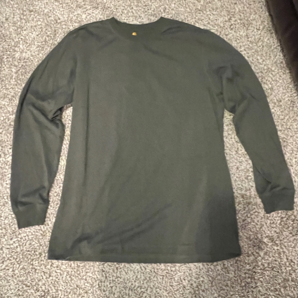 Carhartt Long Sleeve Tee - Dark Green Large Tall